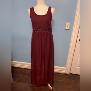F21 Burgundy long Dress